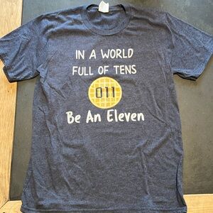 Stranger things t-shirt youth large Heather blue